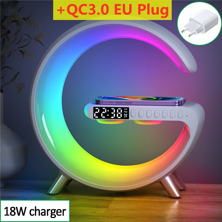 Bluetooth Speaker -Wireless Charger APP Control for Iphone & Samsung