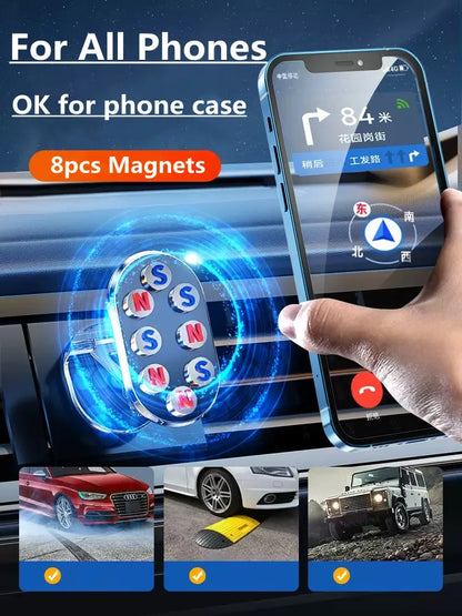 Alloy Folding Magnetic Car Phone Holder